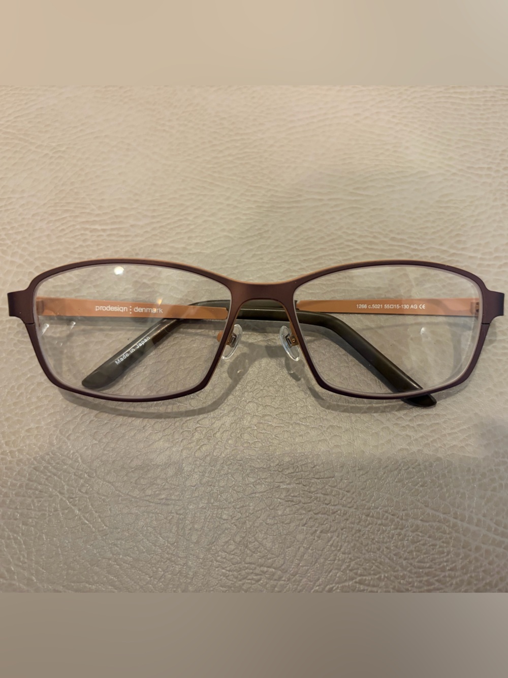 ProDesign Denmark 1266 Brown Titanium Eyeglass Frames Women Made in Japan